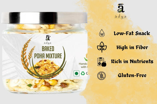 Baked Poha Mixture: "Healthy Twist: The Benefits of Choosing Baked Over Fried Snacks"