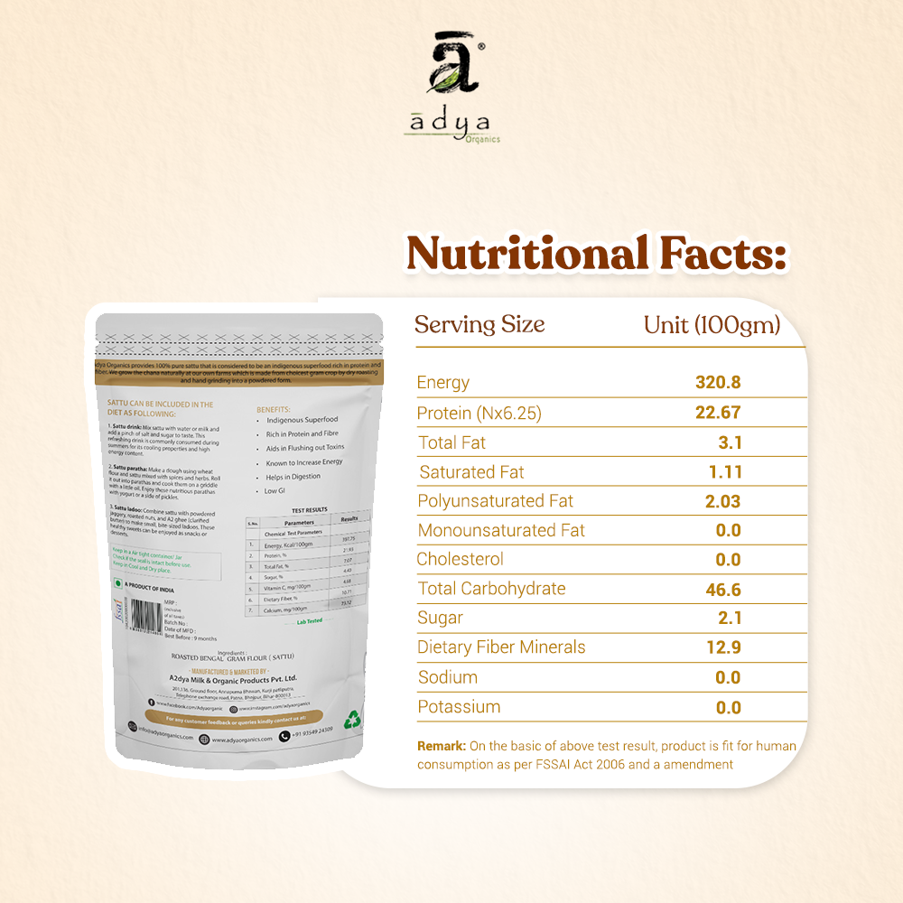 Organic Chana Sattu Powder