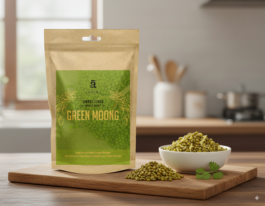 Unpolished Green Moong Dal (Sabut)