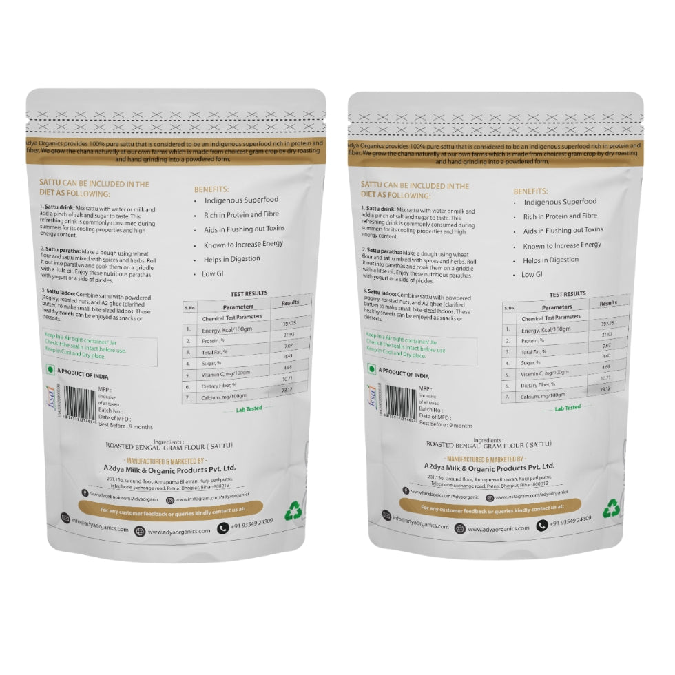 Organic Chana Sattu Powder- Pack of 2