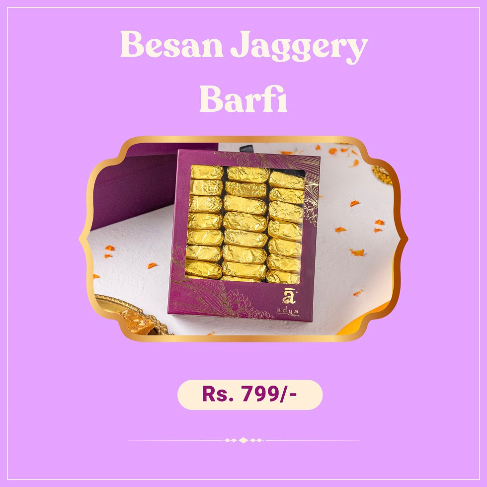 Besan Jaggery Burfi