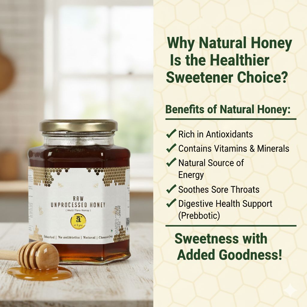 Why Natural Honey Is the Healthier Sweetener Choice? - Adya Organics