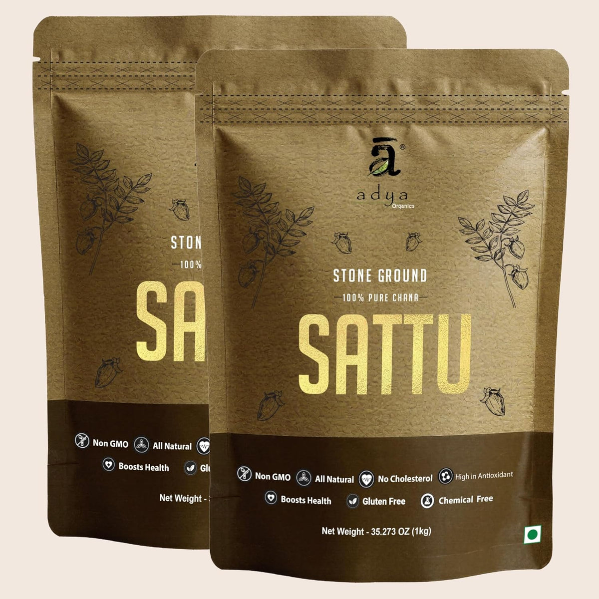Buy High Protein Organic Chana Sattu Powder – Adya Organics Official