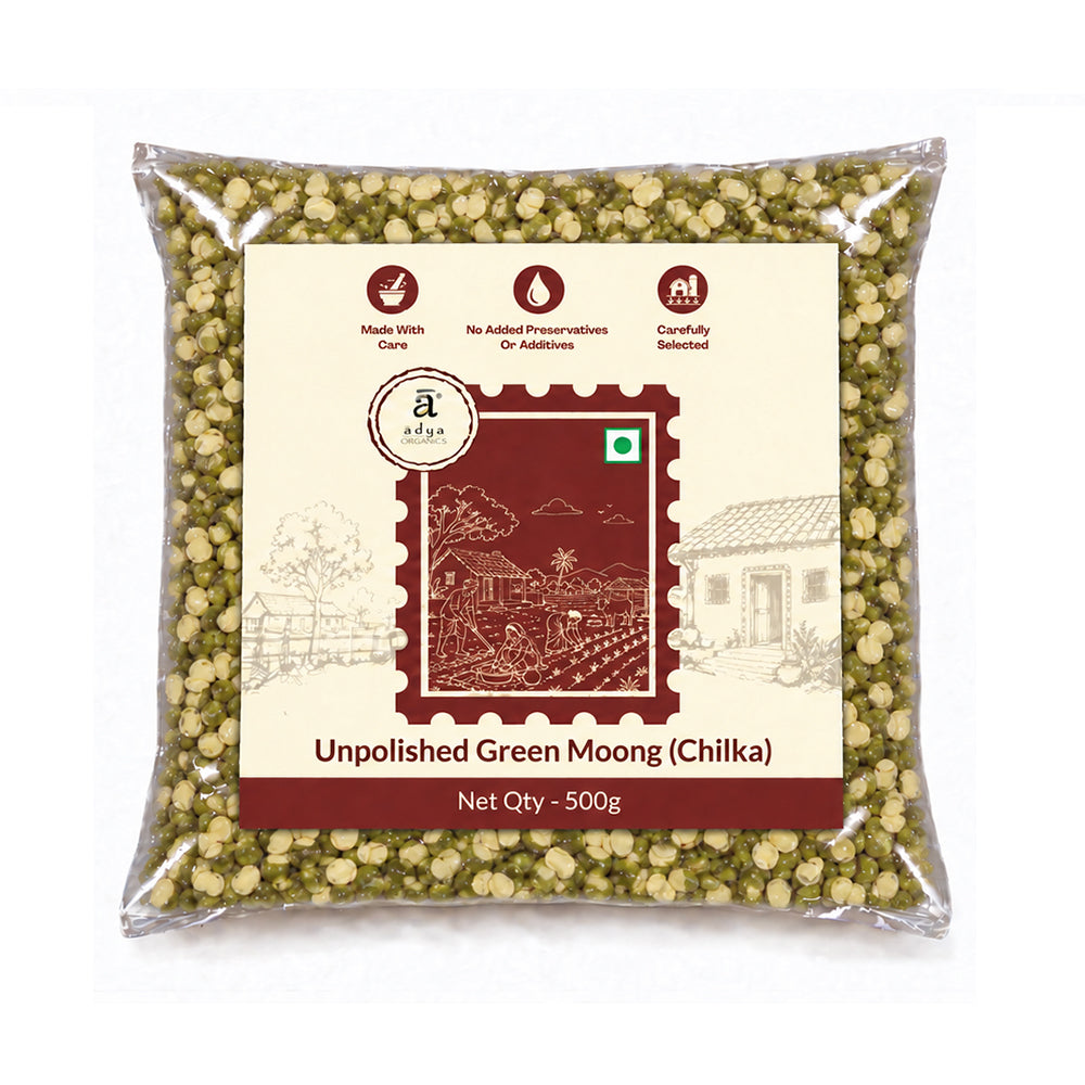 Unpolished Green Moong Chilka