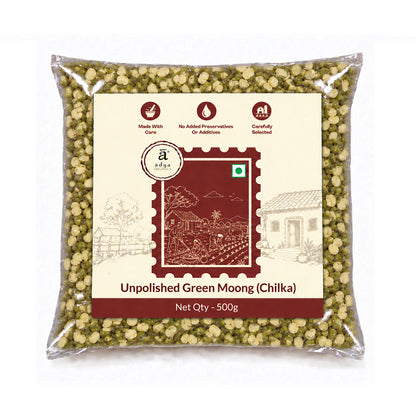 Unpolished Green Moong Chilka