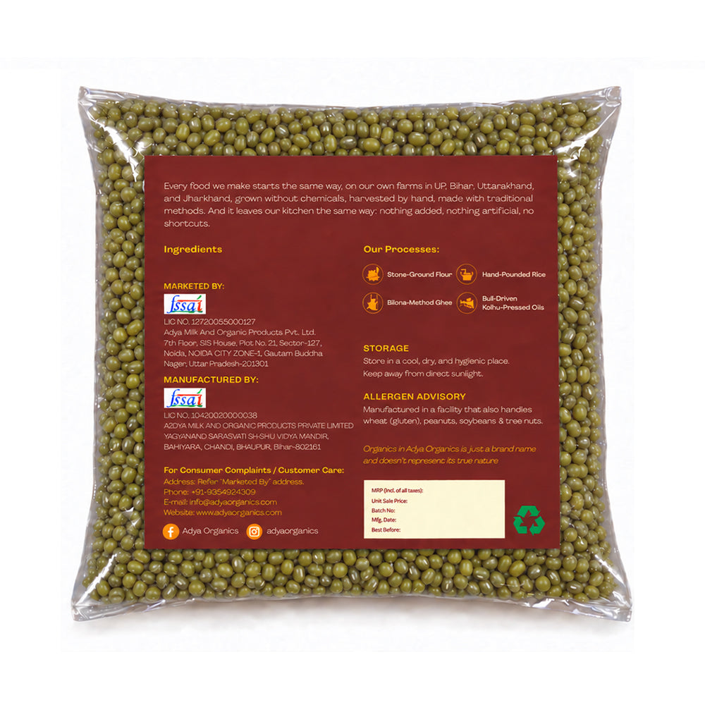 Unpolished Green Moong Dal (Sabut)