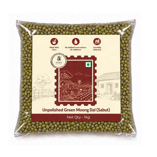 Unpolished Green Moong Dal (Sabut)