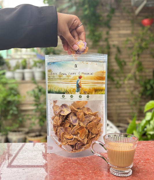 Black Potato Chips (Masala)