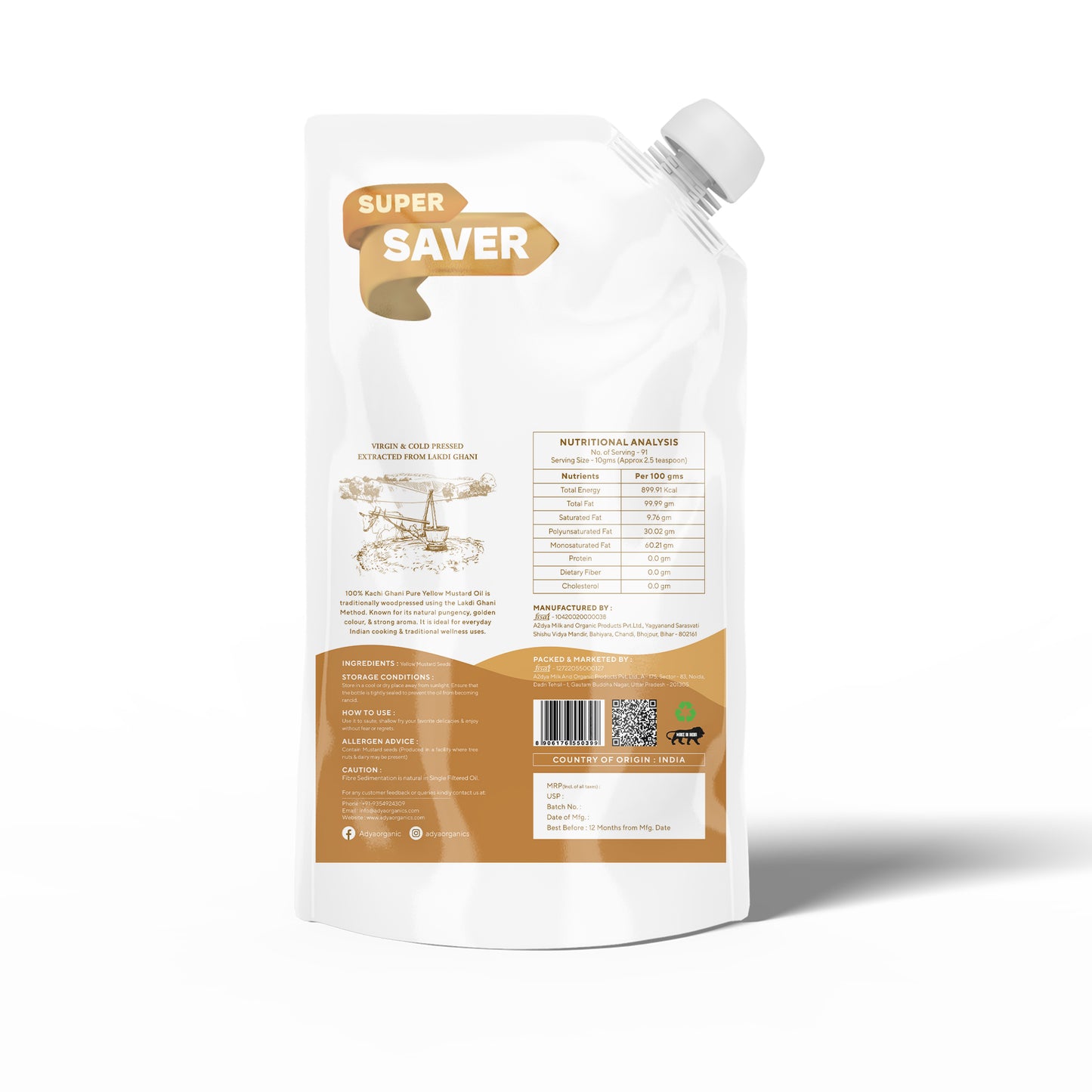 Woodpressed Yellow Mustard Oil