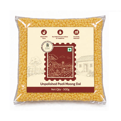 Unpolished Peeli Moong Dal