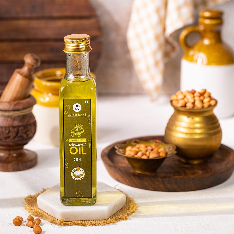Buy Cold Pressed Chemical Free Pure Kachi Ghani Groundnut Oil Online